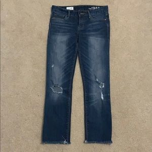 Gap Cutoff fringe jeans